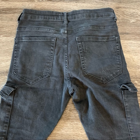 THRT Men’s Distressed Black Skinny Jeans 32Wx31L - Picture 5 of 11